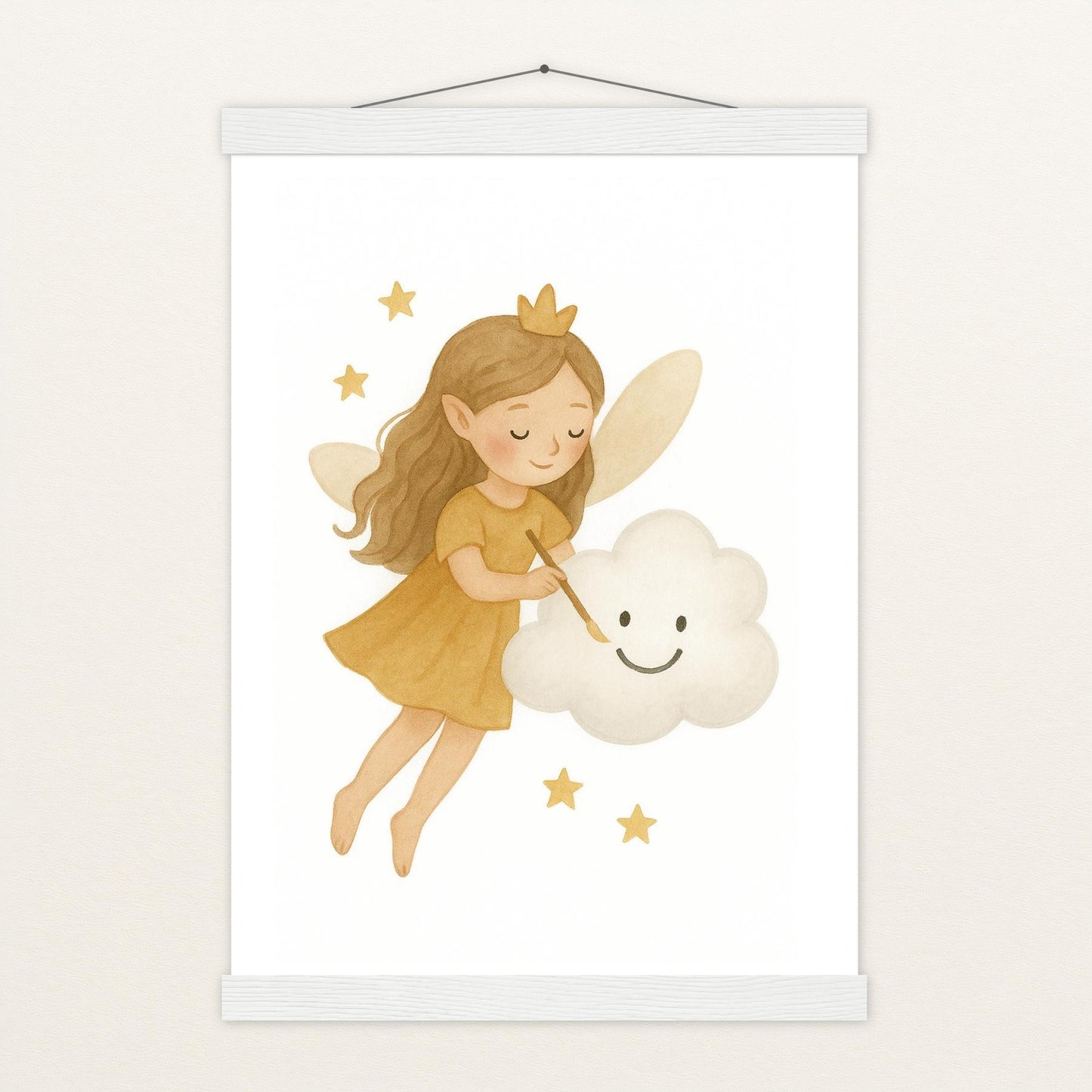 Fina die Fee - Motiv: "Wolke" Poster mit Leisten von tinylearner