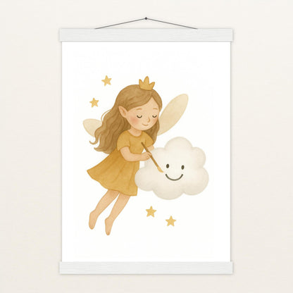 Fina die Fee - Motiv: "Wolke" Poster mit Leisten von tinylearner