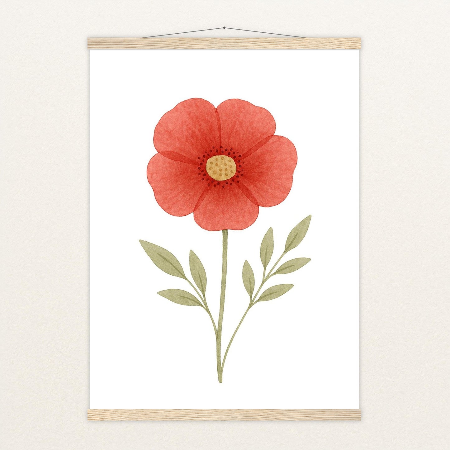 Mohnblume Poster mit Leisten von tinylearner