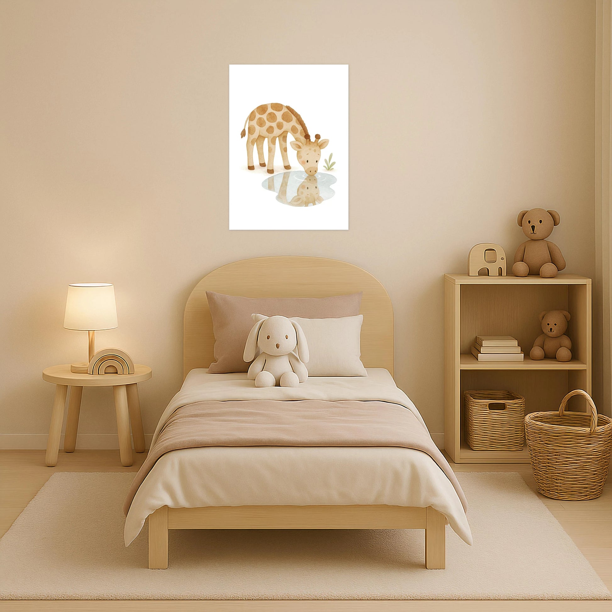 Greta die Giraffe - Motiv: "Trinken" Poster von tinylearner