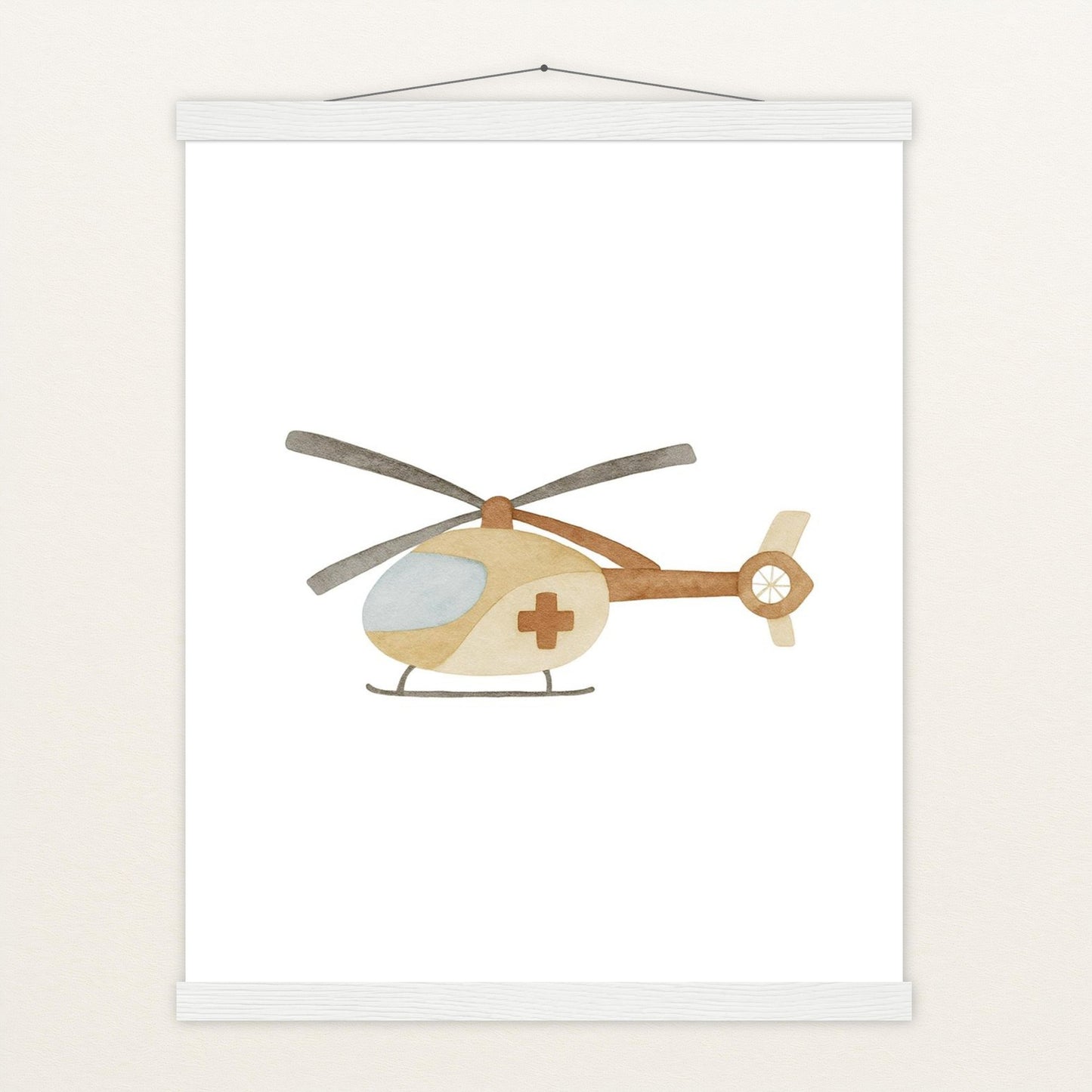 Rettungshubschrauber Poster mit Leisten von tinylearner