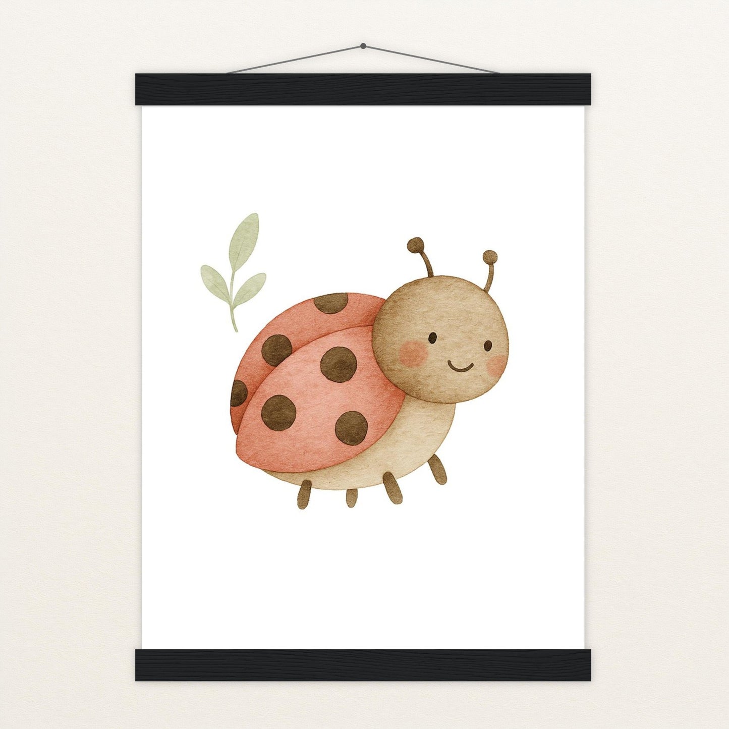 Marie der Marienenkäfer Poster mit Leisten von tinylearner