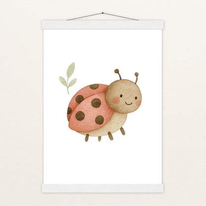 Marie der Marienenkäfer Poster mit Leisten von tinylearner