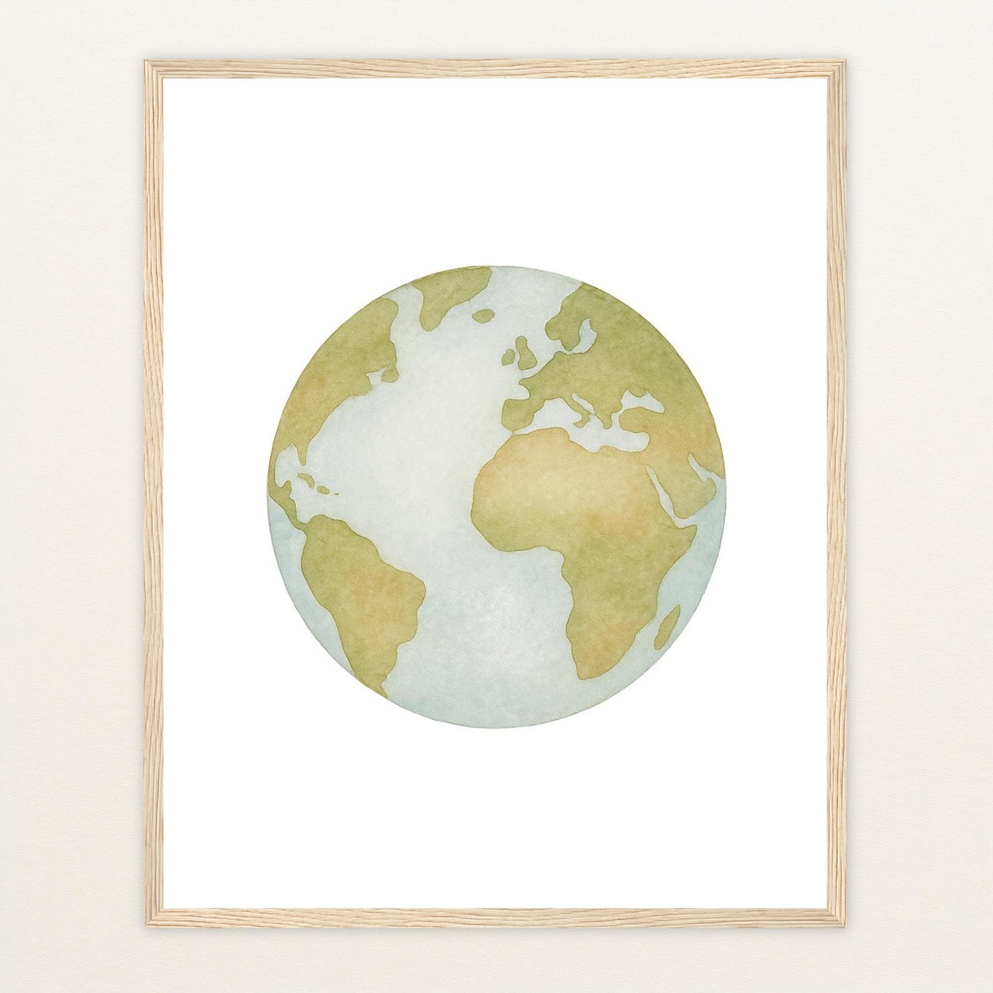Erde Poster mit Holzrahmen von tinylearner