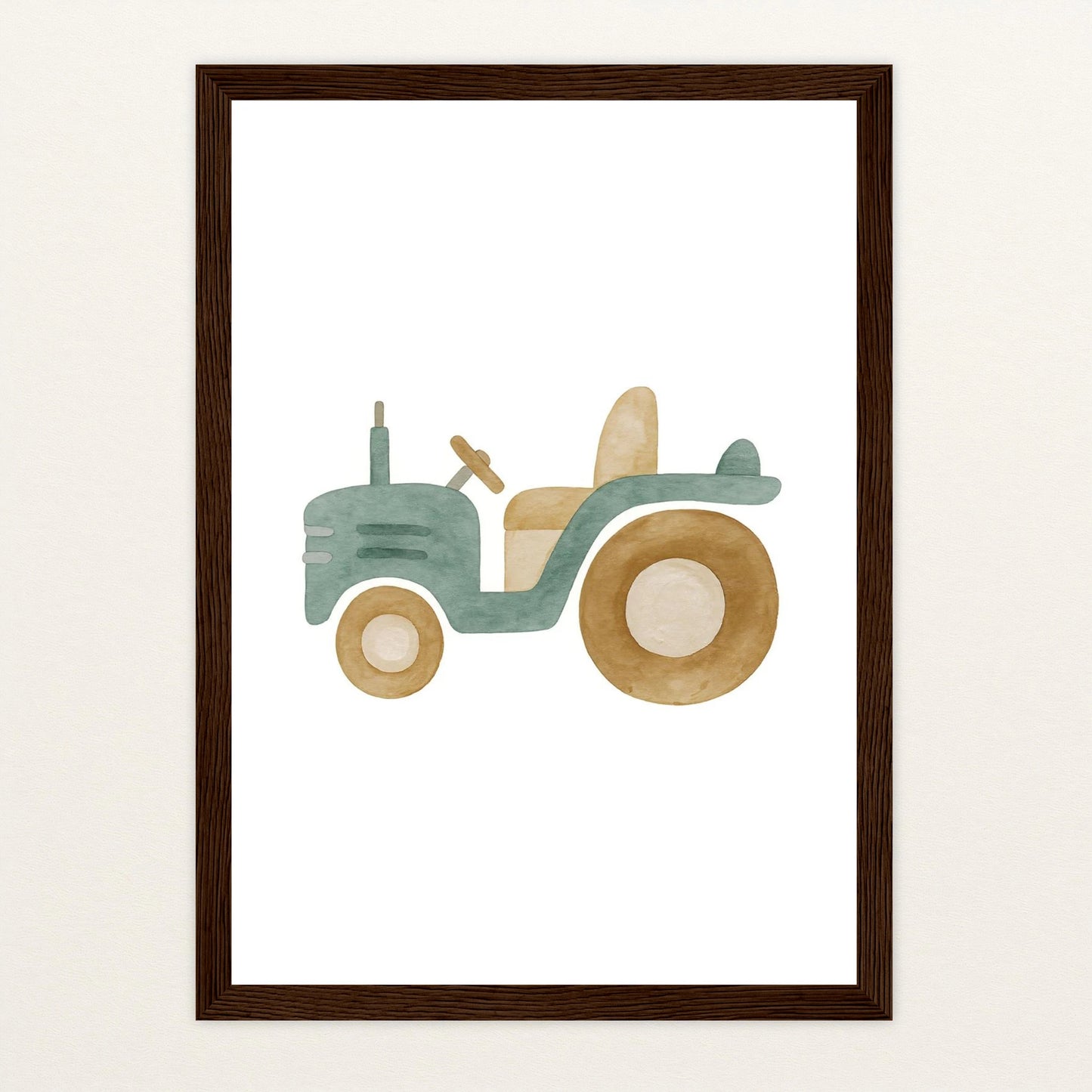 Traktor Poster mit Holzrahmen von tinylearner
