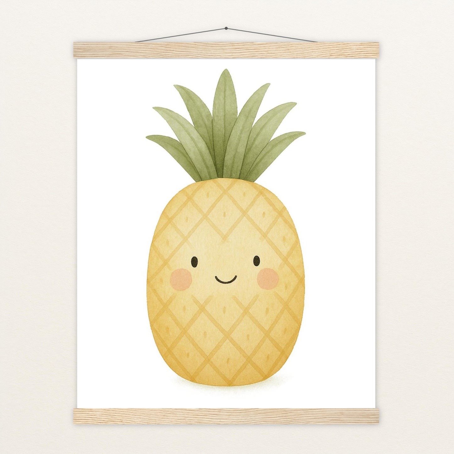Obst: Ananas Poster mit Leisten von tinylearner