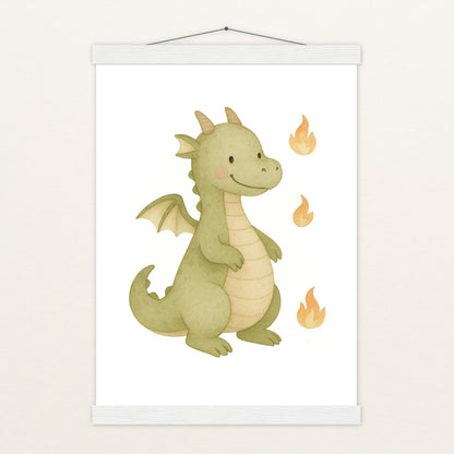Drax der Drache Poster mit Leisten von tinylearner