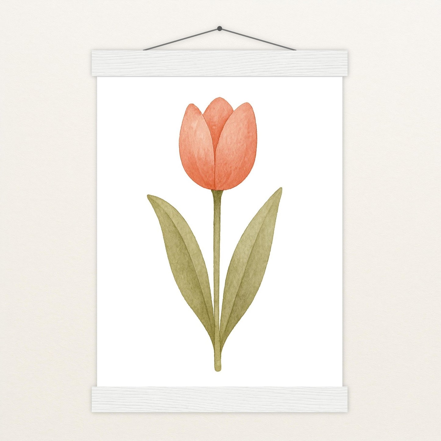 Tulpe Poster mit Leisten von tinylearner