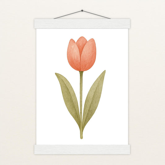 Tulpe Poster mit Leisten von tinylearner