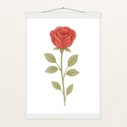 Rose Poster mit Leisten von tinylearner