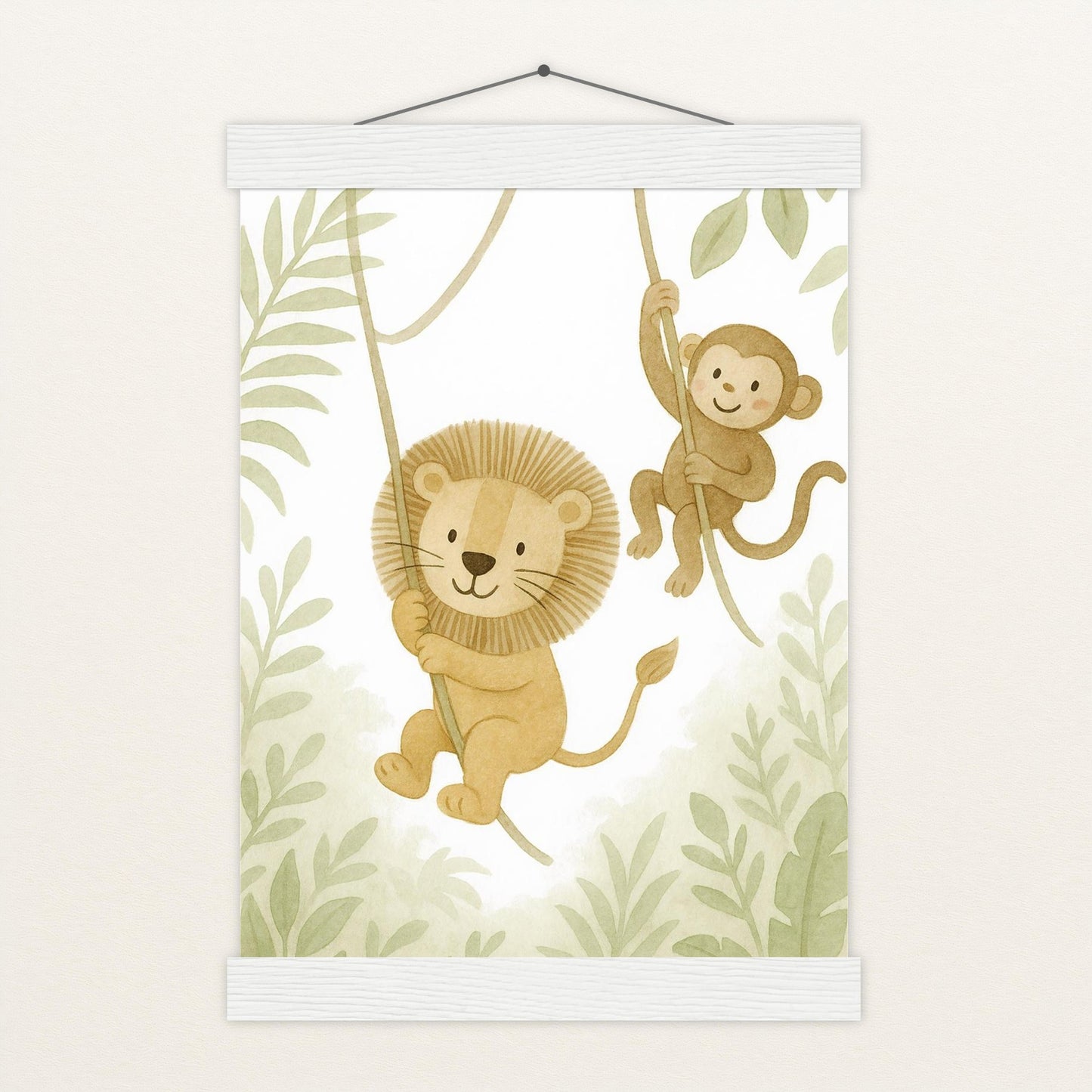 Tierfreunde - Motiv: "Lianen" Poster mit Leisten von tinylearner