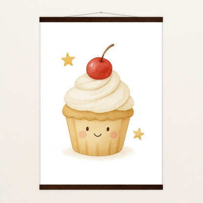 Süßes: Cupcake Poster mit Leisten von tinylearner