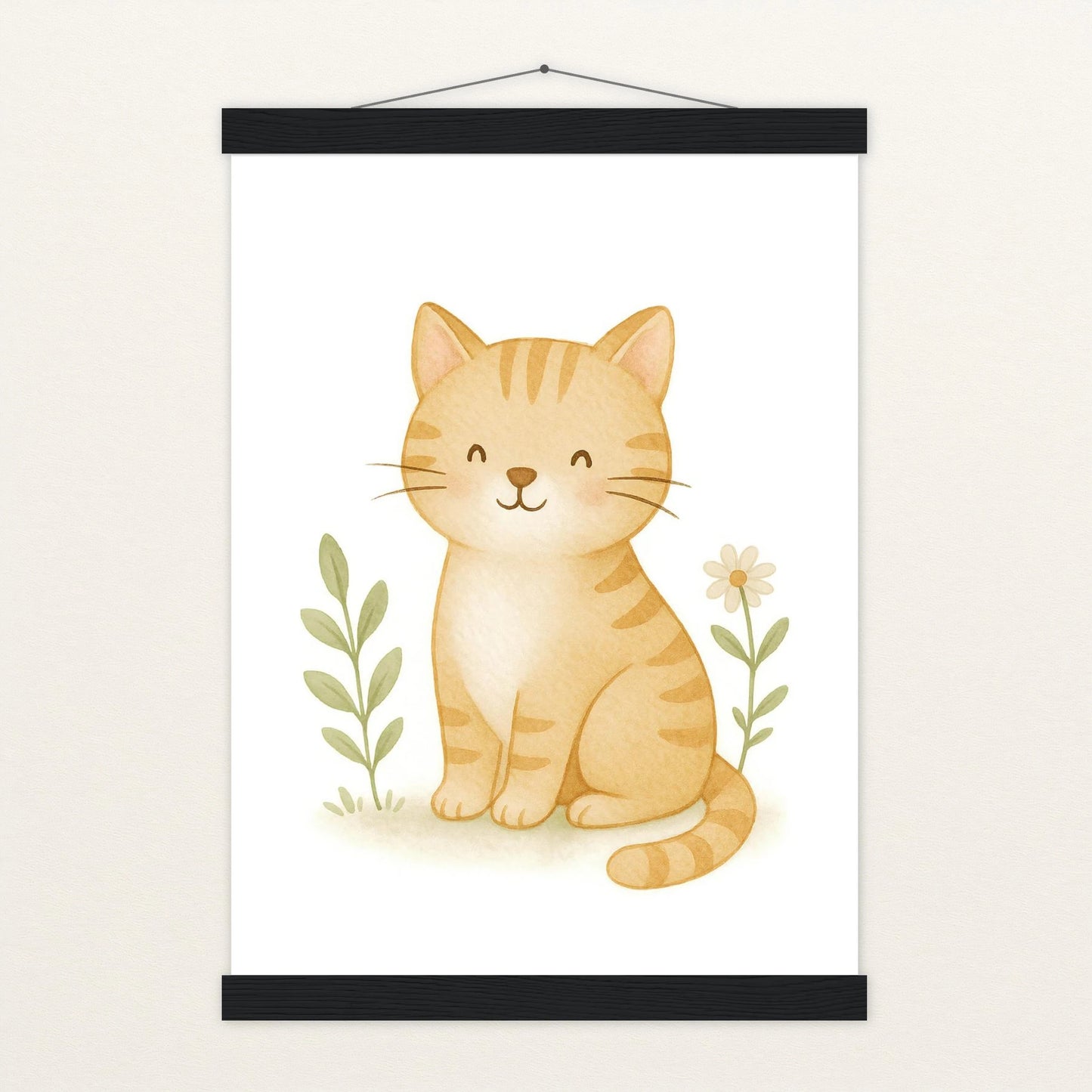 Kira die Katze Poster mit Leisten von tinylearner