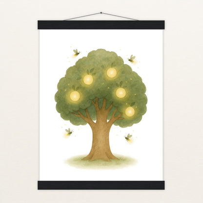 Leuchtbaum Poster mit Leisten von tinylearner