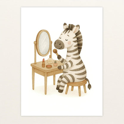 Zinni das Zebra - Motiv: "Schminken" Poster von tinylearner