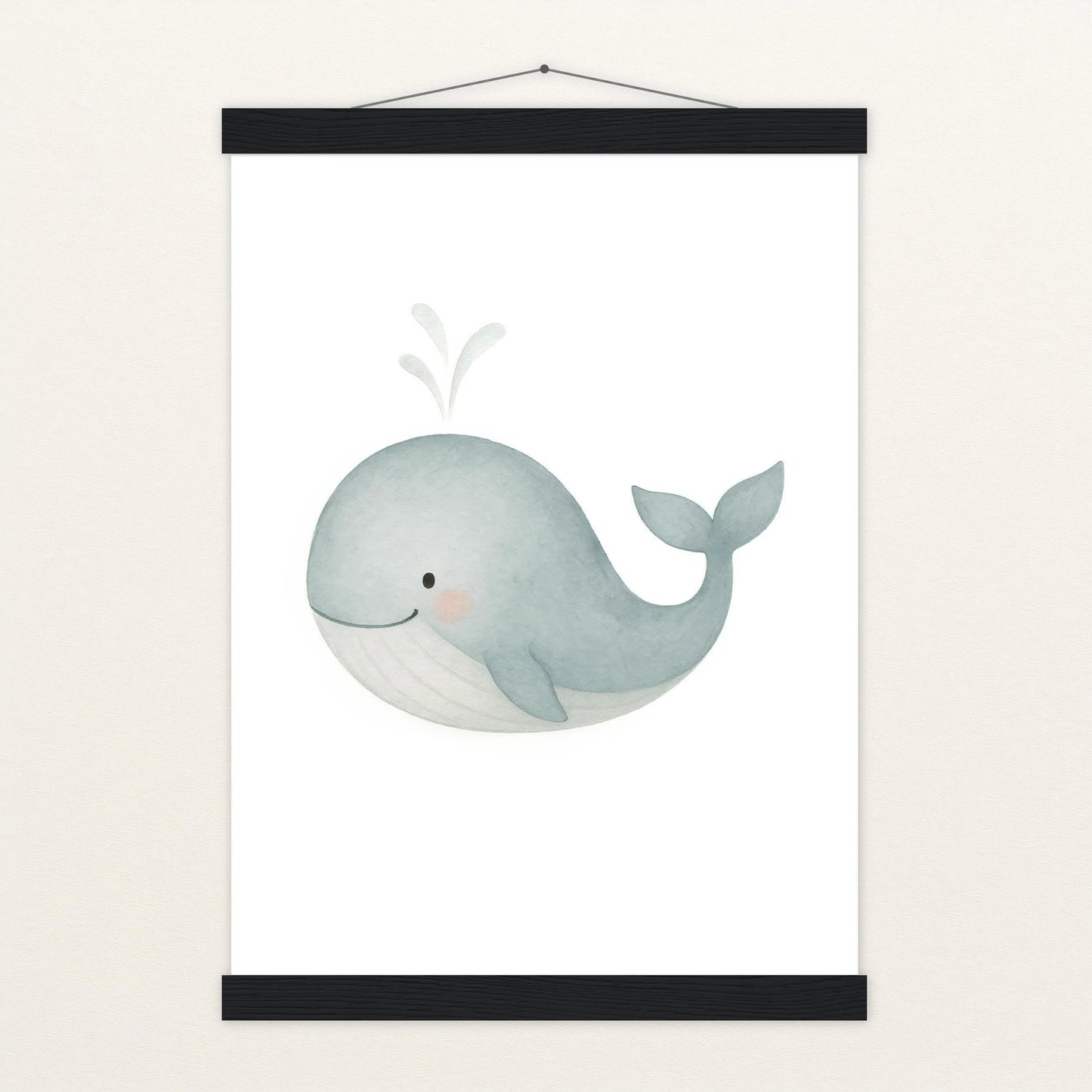 Willi der Wal Poster mit Leisten von tinylearner