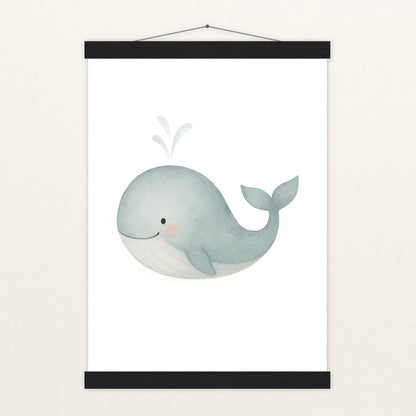 Willi der Wal Poster mit Leisten von tinylearner