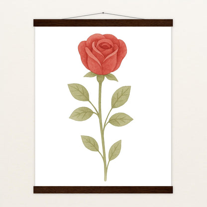 Rose Poster mit Leisten von tinylearner