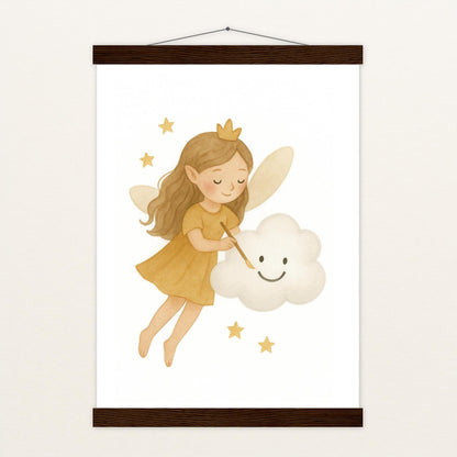 Fina die Fee - Motiv: "Wolke" Poster mit Leisten von tinylearner