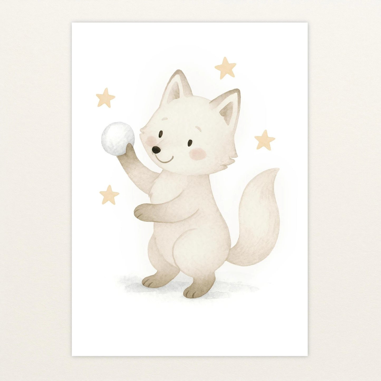 Pino der Polarfuchs - Motiv: "Schneeball" Poster von tinylearner