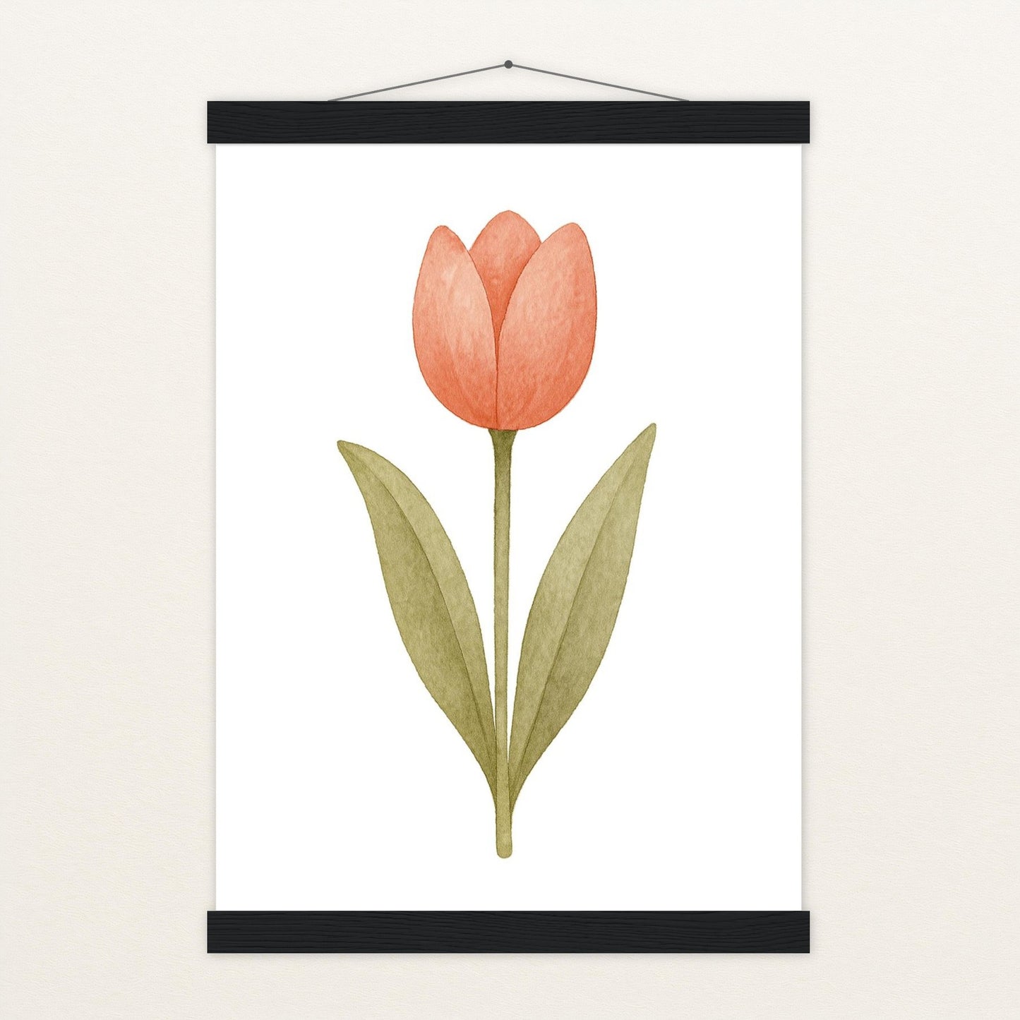 Tulpe Poster mit Leisten von tinylearner