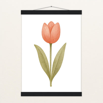 Tulpe Poster mit Leisten von tinylearner
