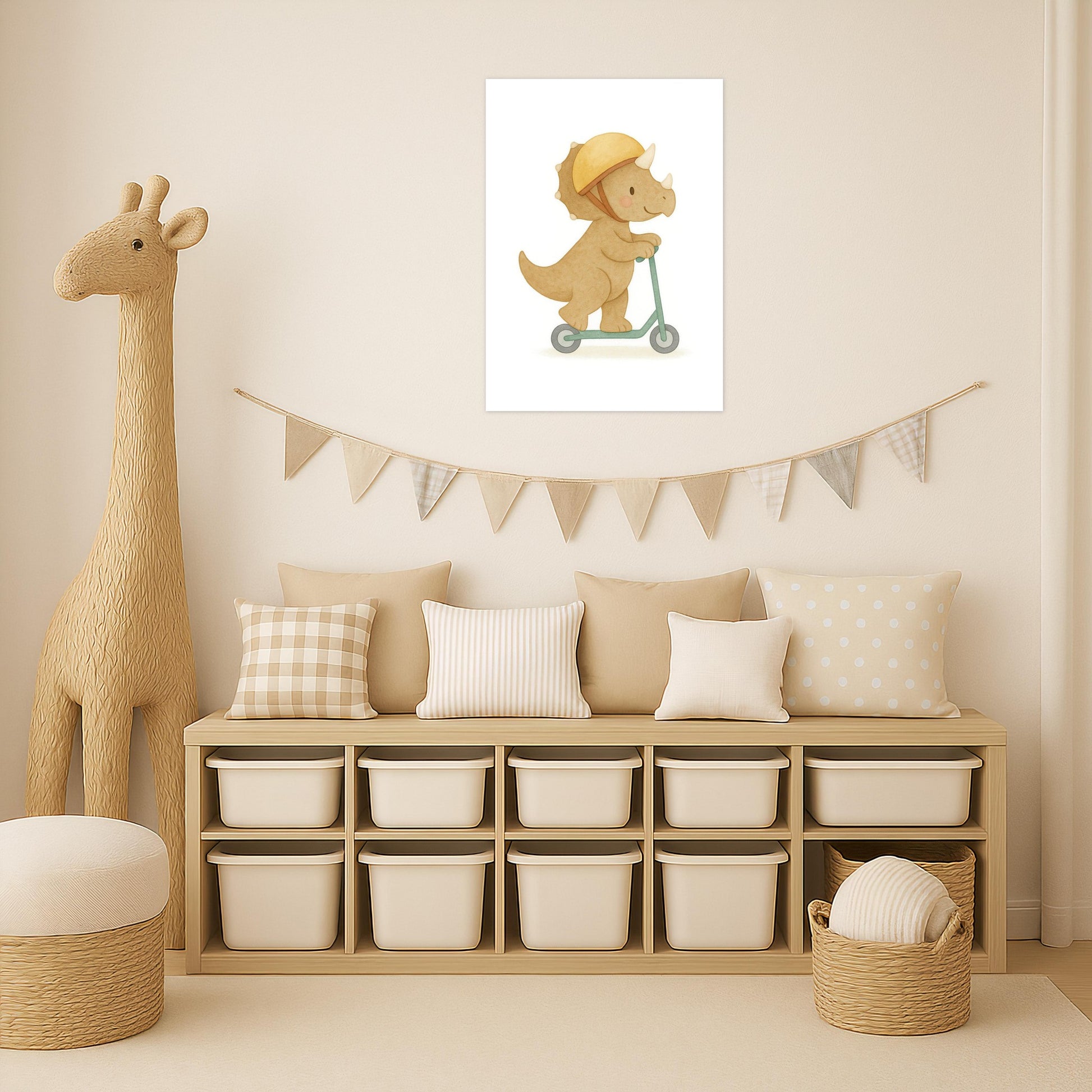 Dinosaurier Triceratops - Motiv: "Roller" Poster von tinylearner