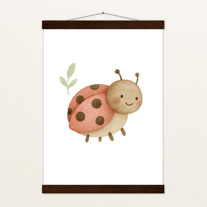 Marie der Marienenkäfer Poster mit Leisten von tinylearner