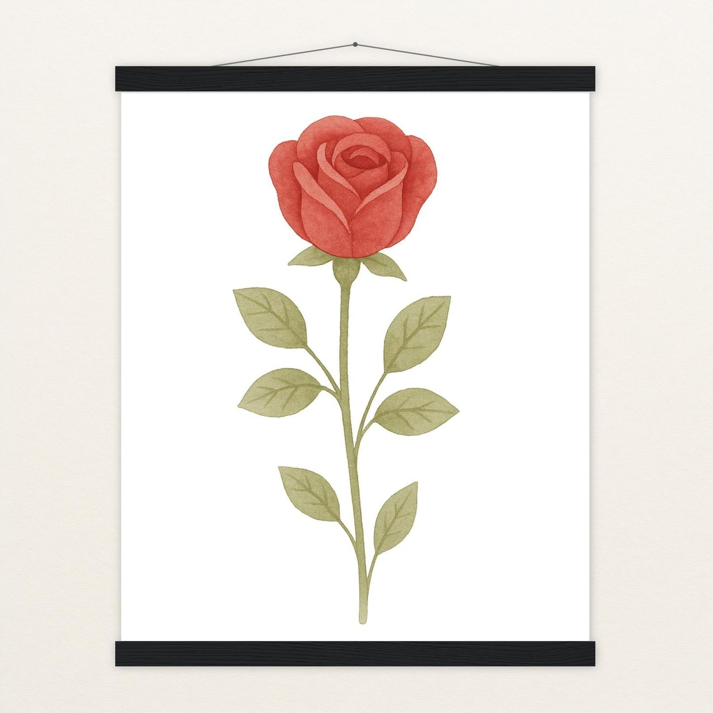 Rose Poster mit Leisten von tinylearner