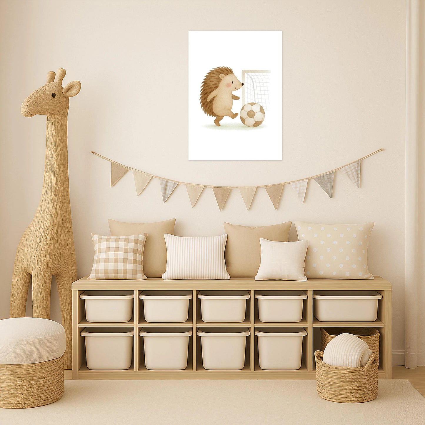 Iggi der Igel - Motiv: "Fußball" Poster von tinylearner