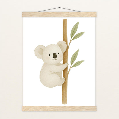 Kori der Koala Poster mit Leisten von tinylearner