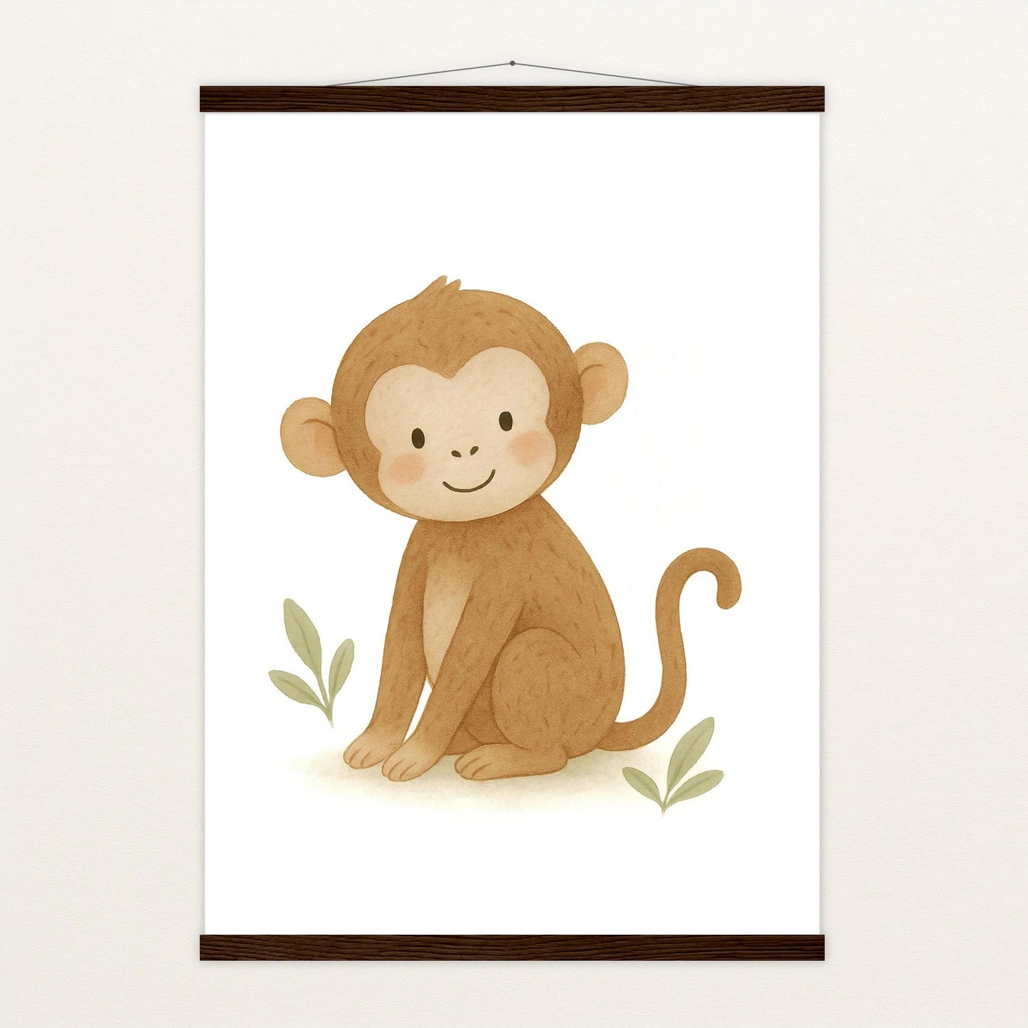 Aki der Affe Poster mit Leisten von tinylearner