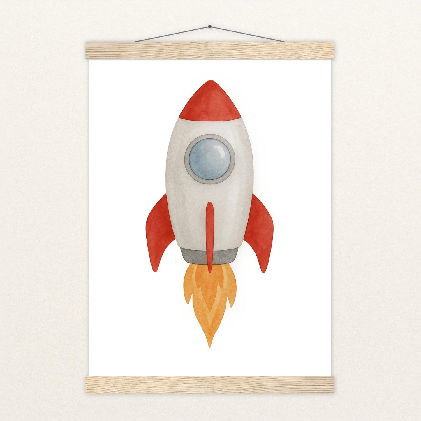 Rakete Poster mit Leisten von tinylearner