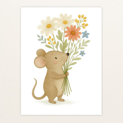 Mimi die Maus - Motiv: "Blumenstrauß" Poster von tinylearner