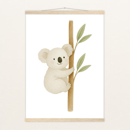 Kori der Koala Poster mit Leisten von tinylearner