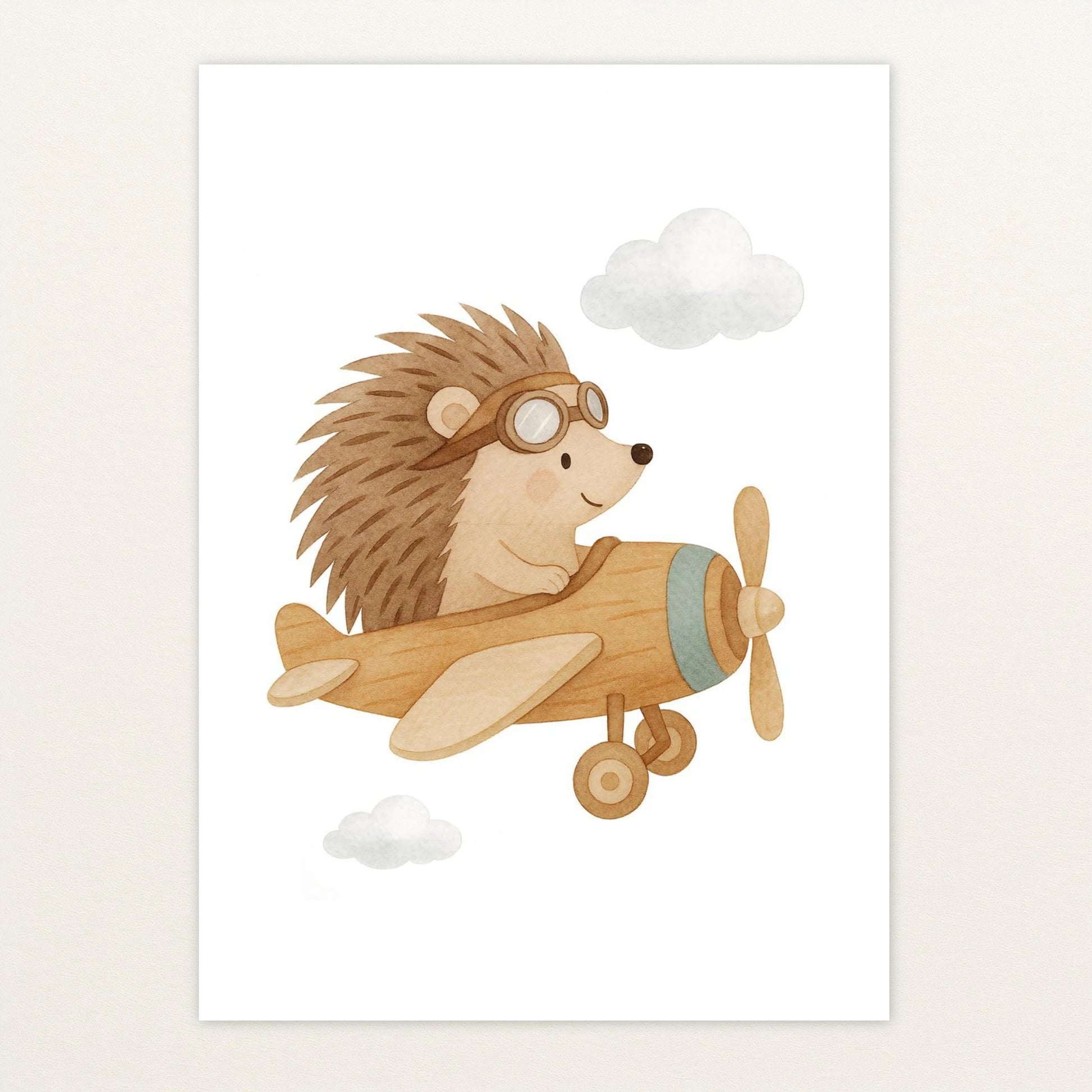 Iggi der Igel - Motiv: "Flugzeug" Poster von tinylearner