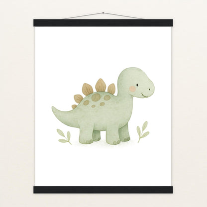 Dinosaurier Stegosaurus Poster mit Leisten von tinylearner