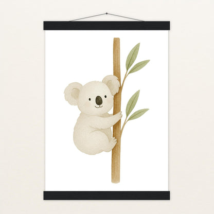 Kori der Koala Poster mit Leisten von tinylearner