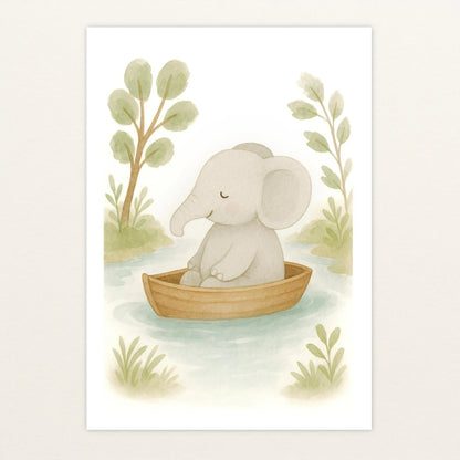 Emil der Elefant - Motiv: "Boot" Poster von tinylearner