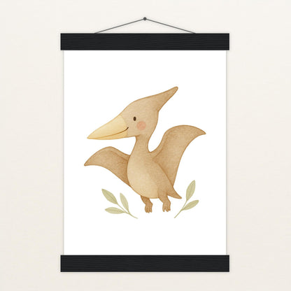Dinosaurier Pteranodon Poster mit Leisten von tinylearner