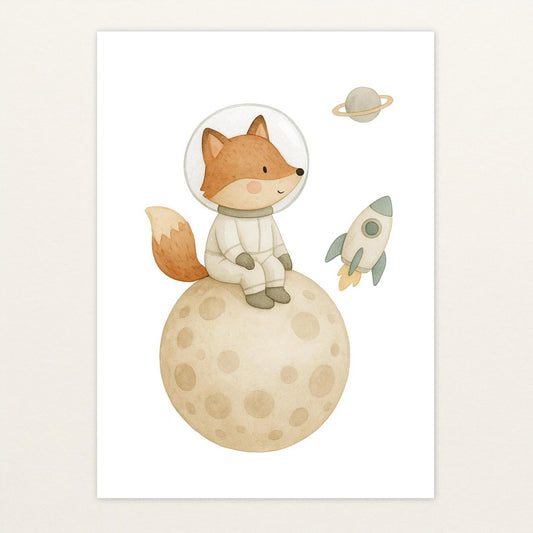 Finnegan der Fuchs - Motiv: "Astronaut" Poster von tinylearner
