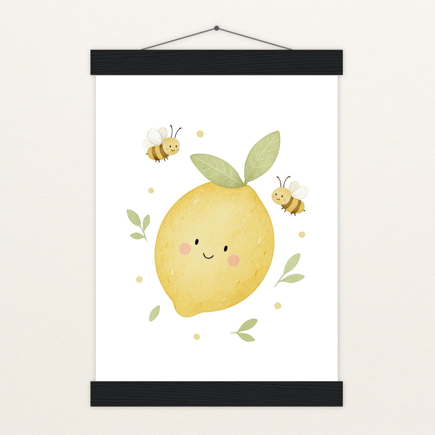 Obst: Zitrone Poster mit Leisten von tinylearner