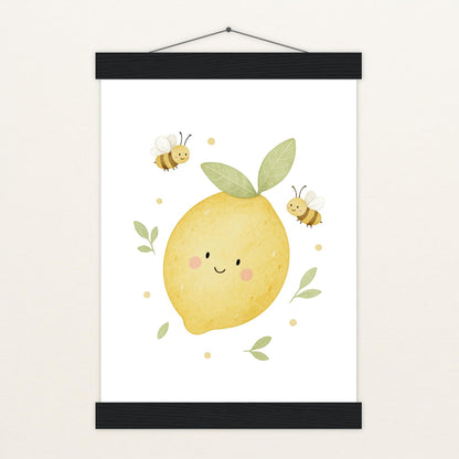 Obst: Zitrone Poster mit Leisten von tinylearner