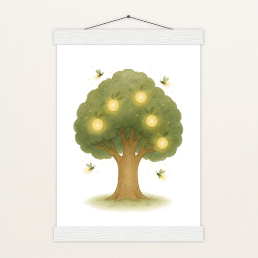 Leuchtbaum Poster mit Leisten von tinylearner