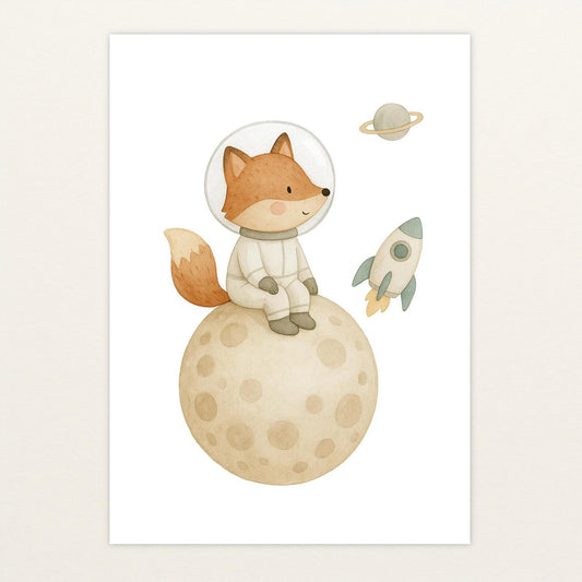Finnegan der Fuchs - Motiv: "Astronaut" Poster von tinylearner