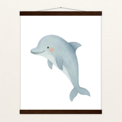 Dora der Delfin Poster mit Leisten von tinylearner