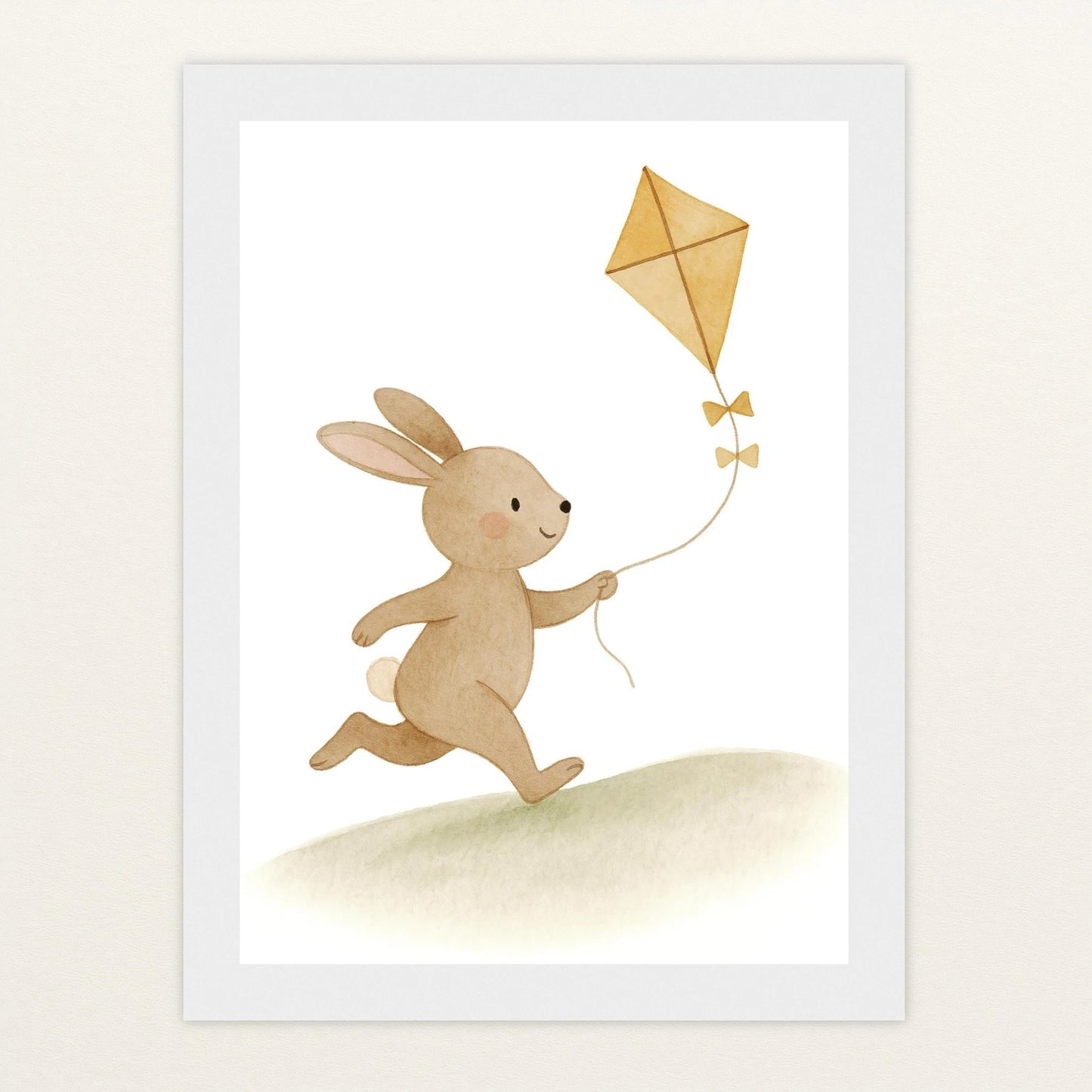 Holly der Hase - Motiv: "Drachen" Poster mit Holzrahmen von tinylearner
