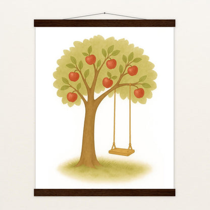 Apfelbaum Poster mit Leisten von tinylearner