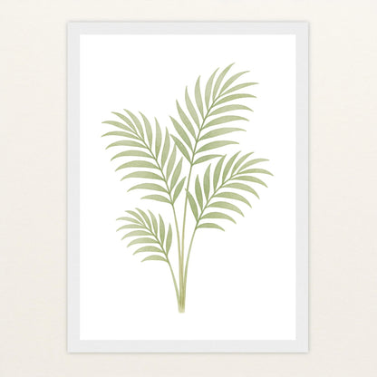 Howea-Blatt Poster mit Holzrahmen von tinylearner