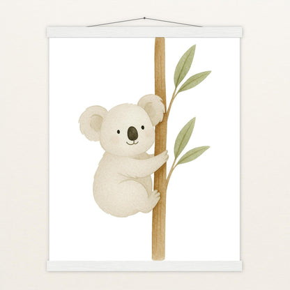 Kori der Koala Poster mit Leisten von tinylearner
